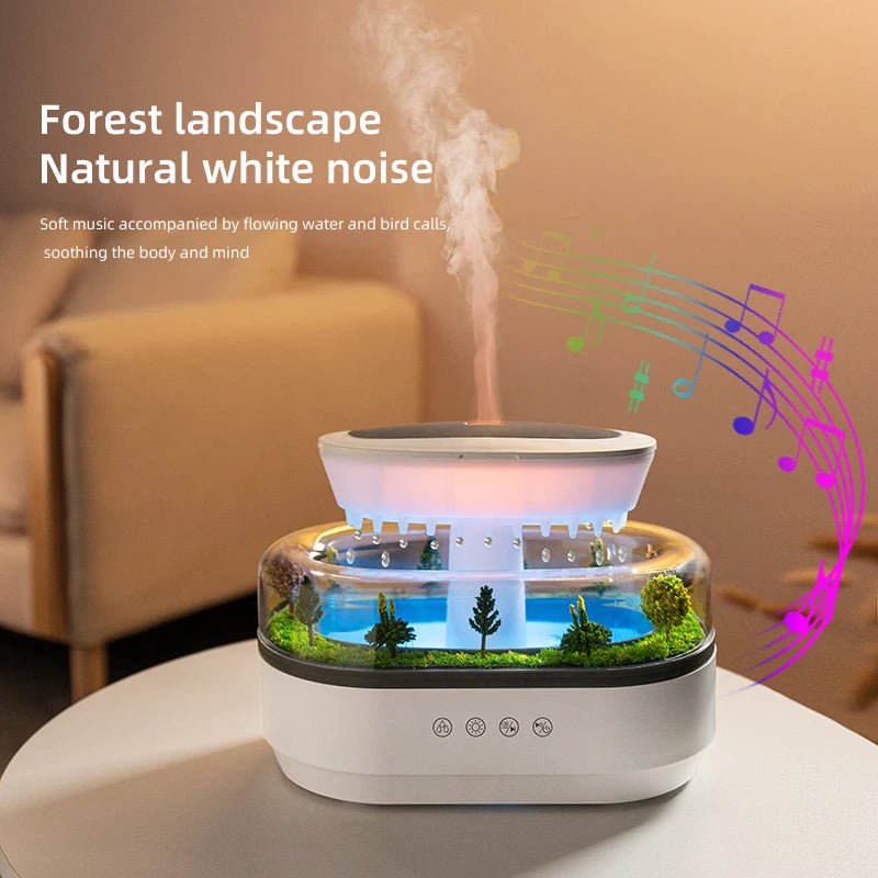 Raindrop Aroma Humidifier Night Diffuser