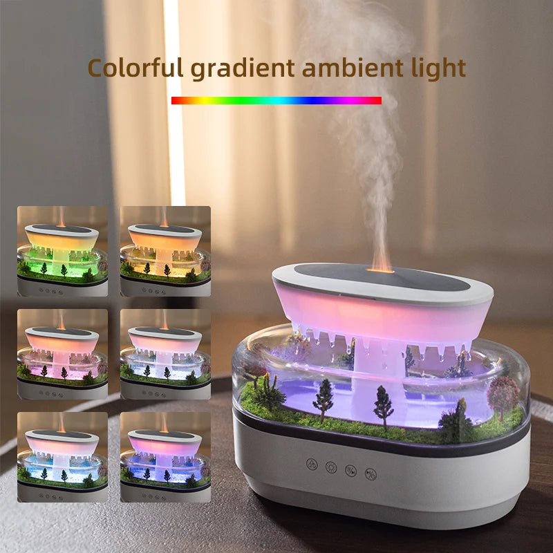 Raindrop Aroma Humidifier Night Diffuser